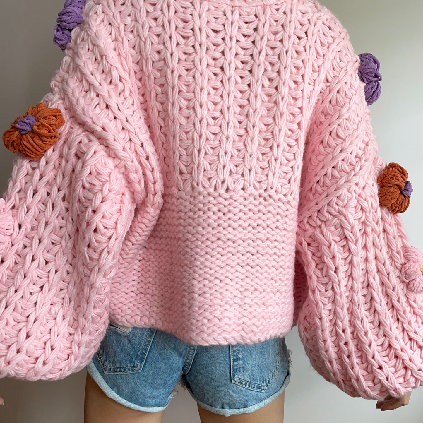 Chunky Knit Daisy Cropped Cardigan (3 Colors)