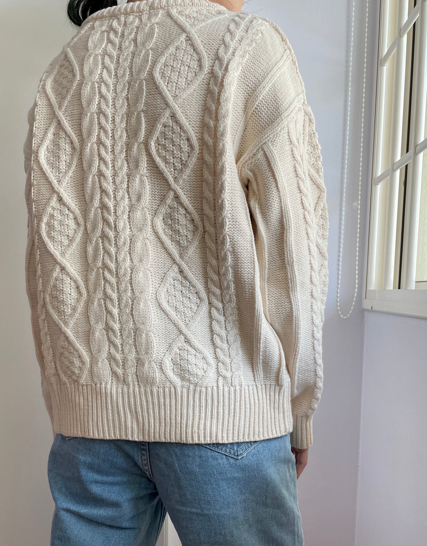 Sweet Rose Cable Knit Sweater (3 Colors)