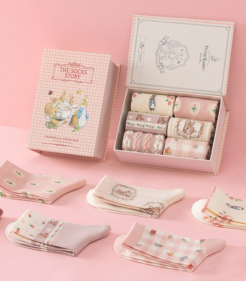 Peter Rabbit Socks Gift Box (Pink)