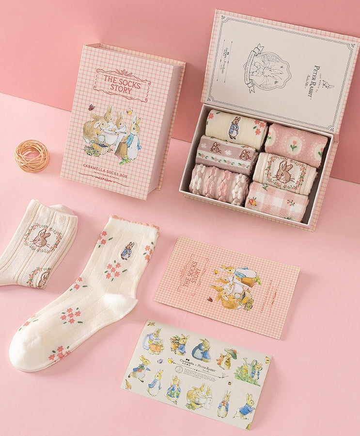 Peter Rabbit Socks Gift Box (Pink)