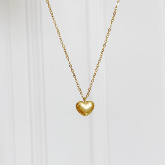 18K Gold Plated Heart Necklace (Gold)