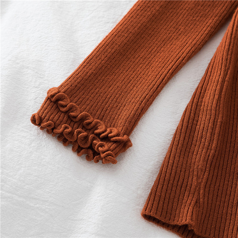 Basic Frilly Mock Neck Sweater (17 Colors)