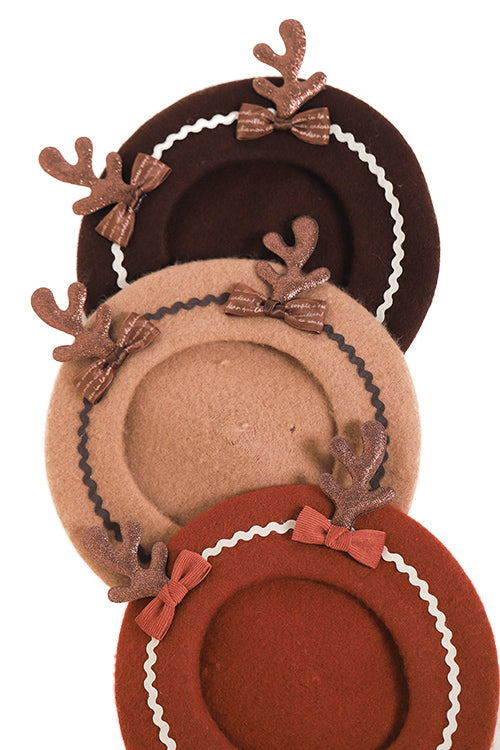 Sweet Deer Beret (3 Colors)
