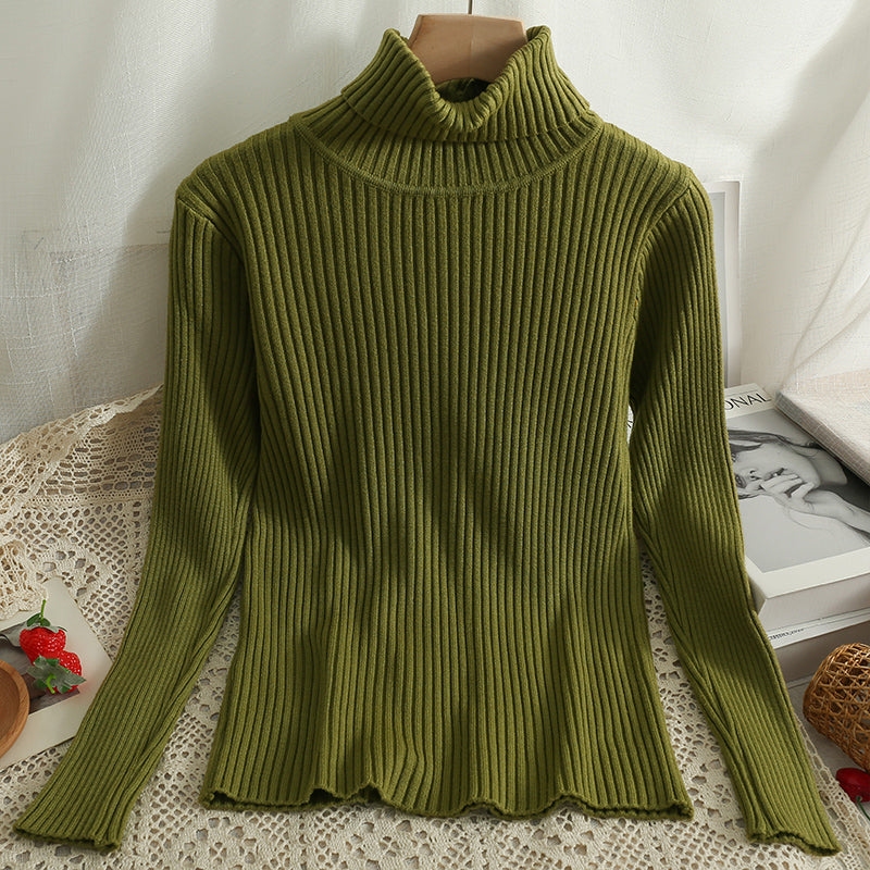 Chunky Ribbed Turtleneck Sweater (15 Colors)