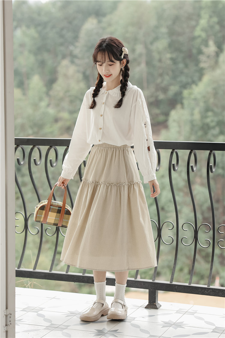 Mischievous Cats Blouse (White)