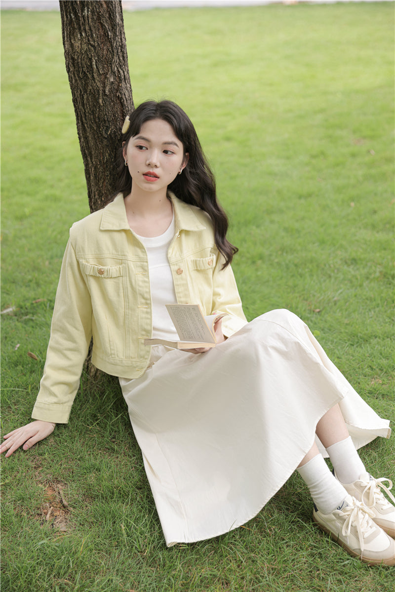 Sunny Days Denim Jacket (Yellow)