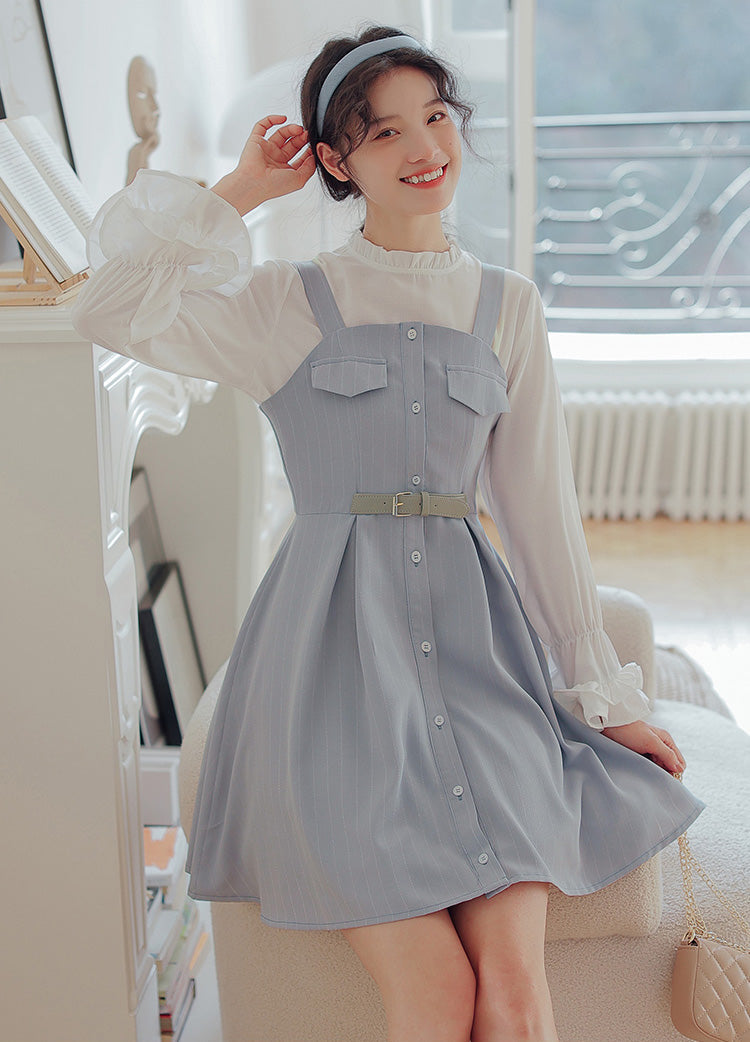 Button Up Stripe Mini Dress (3 Colors)