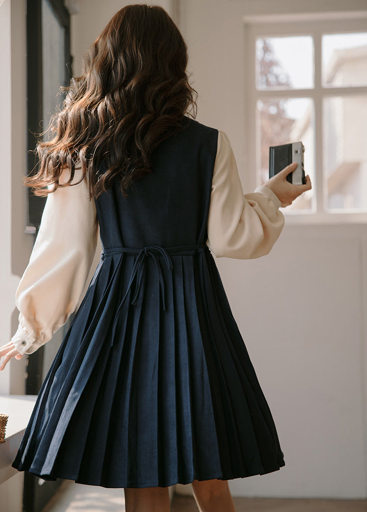 Varsity Pleated Twofer Dress (2 Colors)