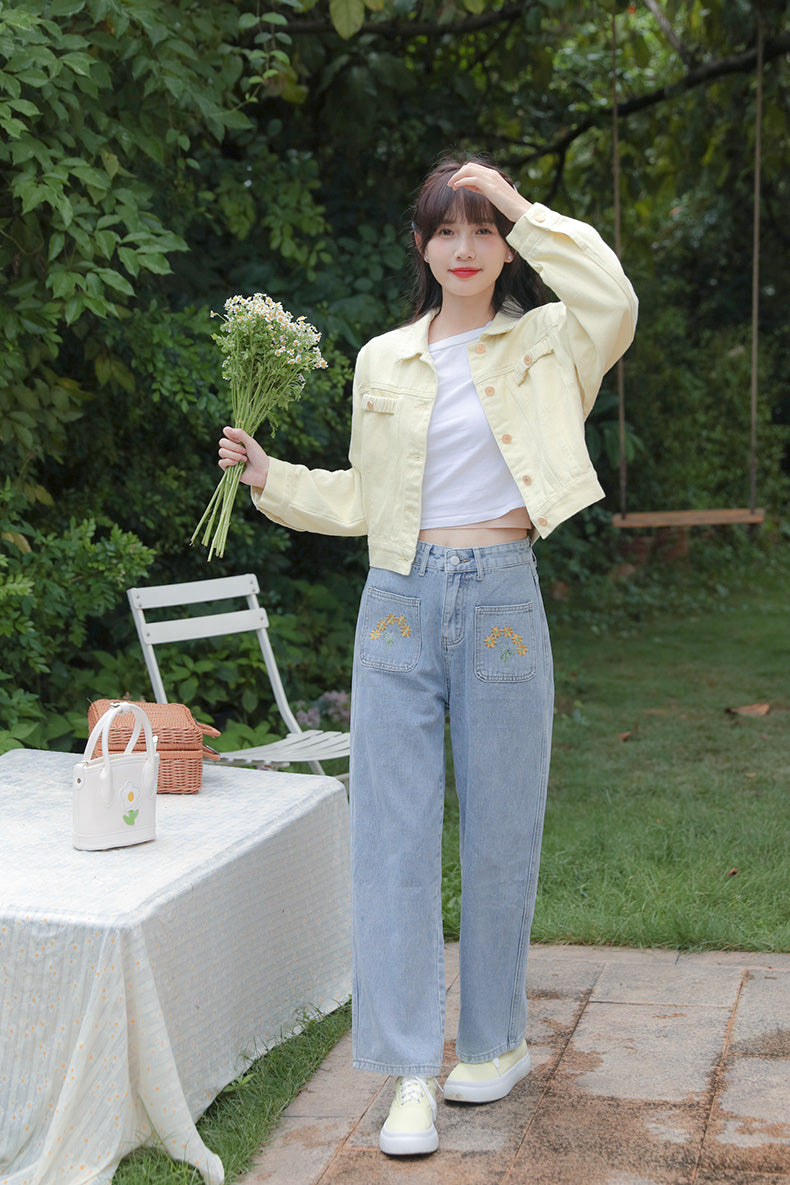 Sunny Days Denim Jacket (Yellow)