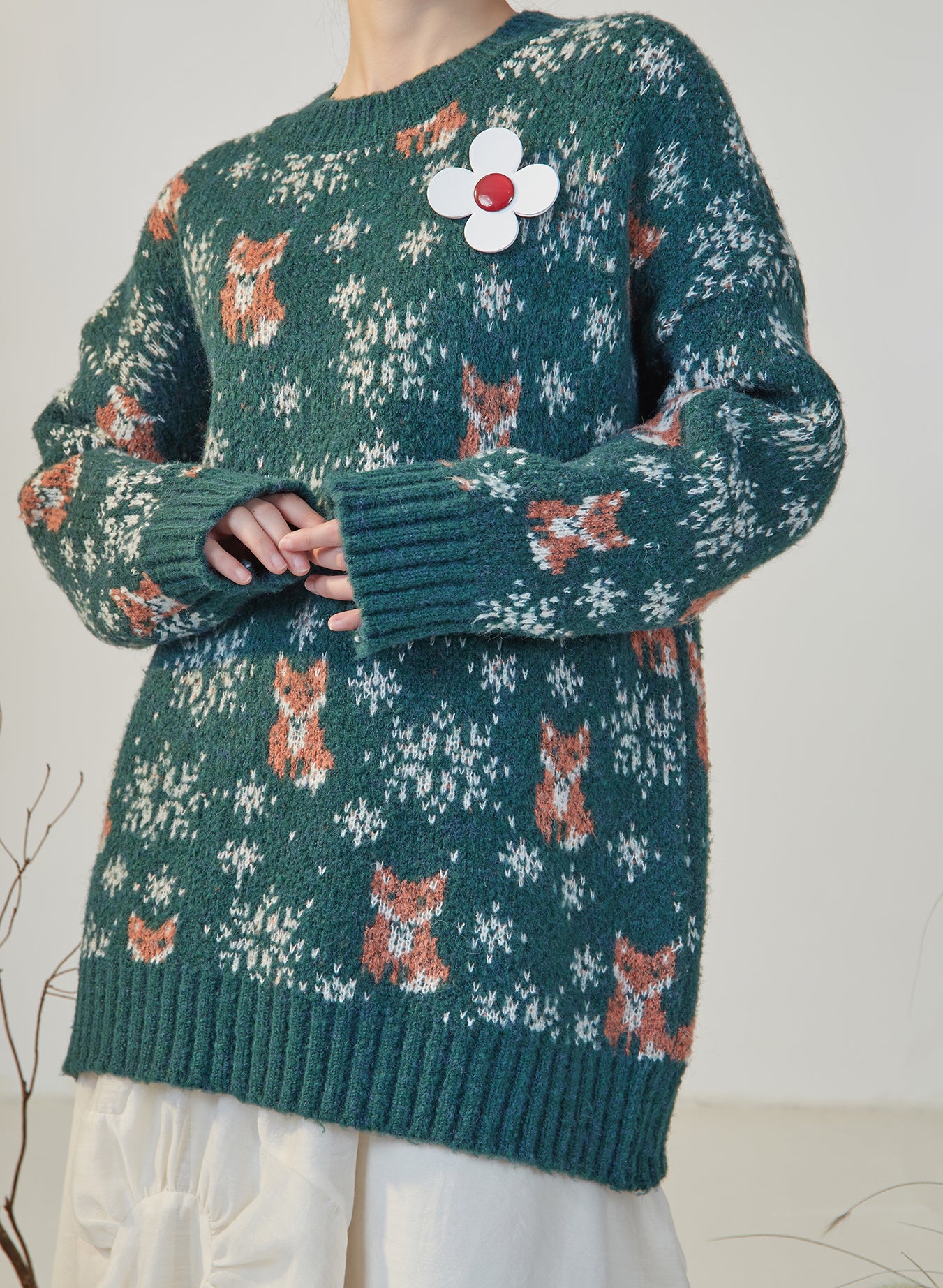 Winter Fox Sweater (3 Colors)