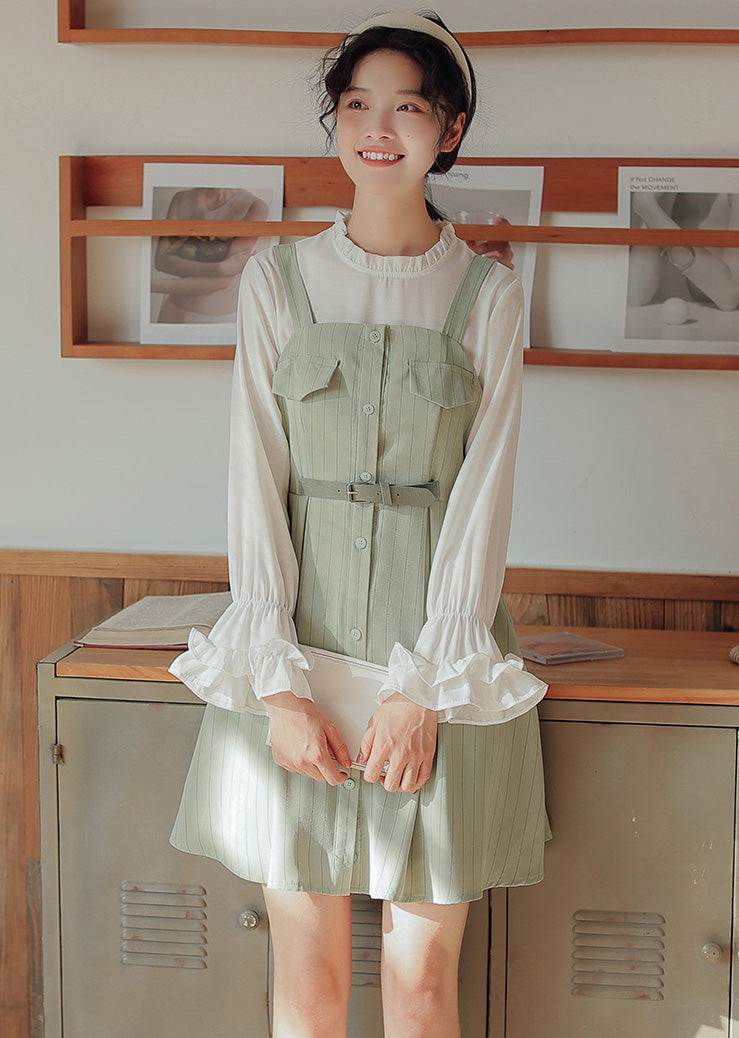 Button Up Stripe Mini Dress (3 Colors)