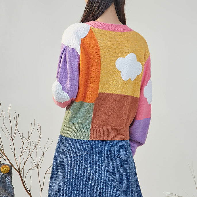 Candy Colorblock Cloud Sweater (Multicolor)