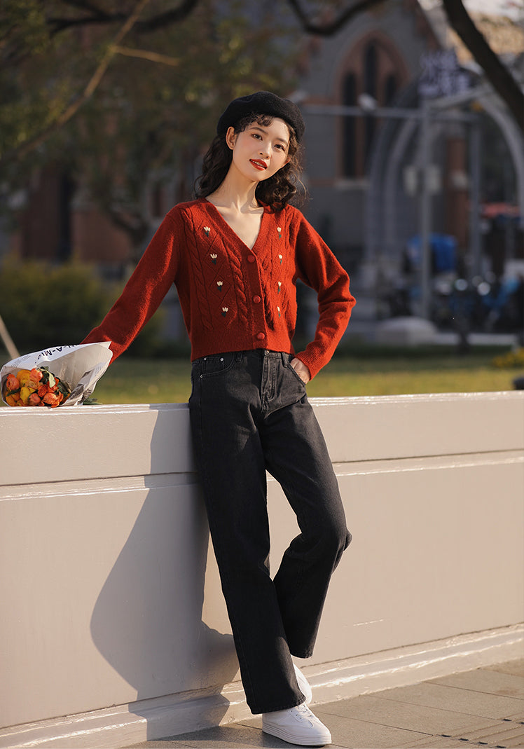 Little Tulip Cropped Cardigan (4 Colors)