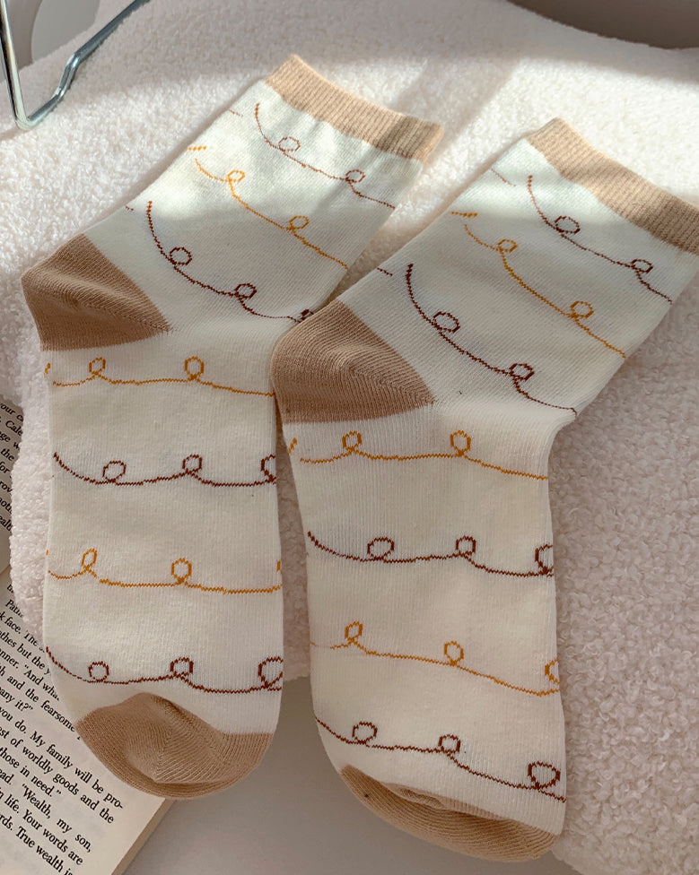 Cat Party Sock Set (Mustard)