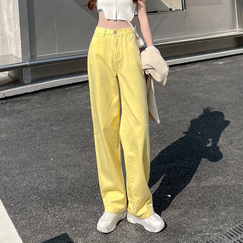 Color Pop Straight Leg Jeans (4 Colors)