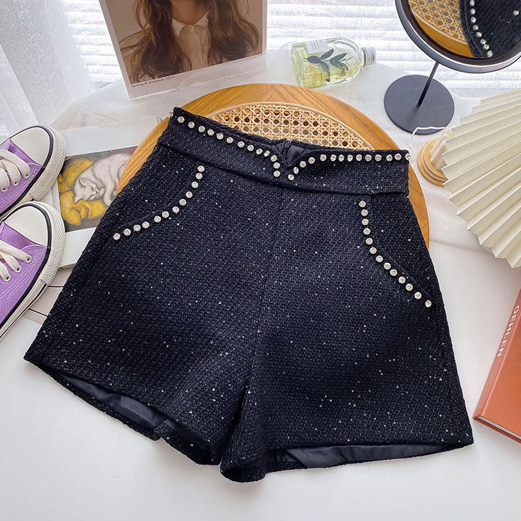 Diamante Tweed Shorts (3 Colors)