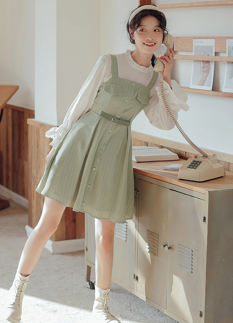 Button Up Stripe Mini Dress (3 Colors)