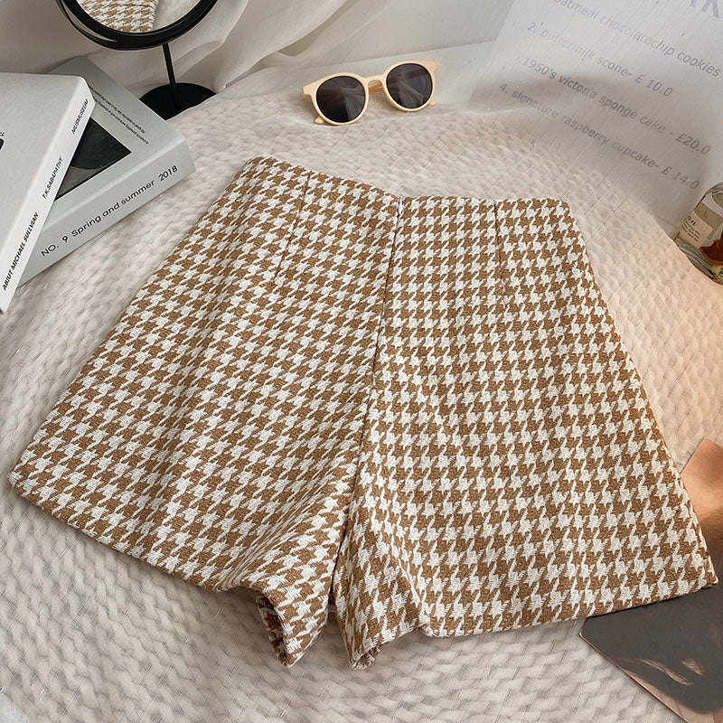 Houndstooth Tweed Shorts (3 Colors)