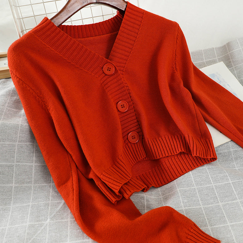 Basic Cropped Cardigan (8 Colors)