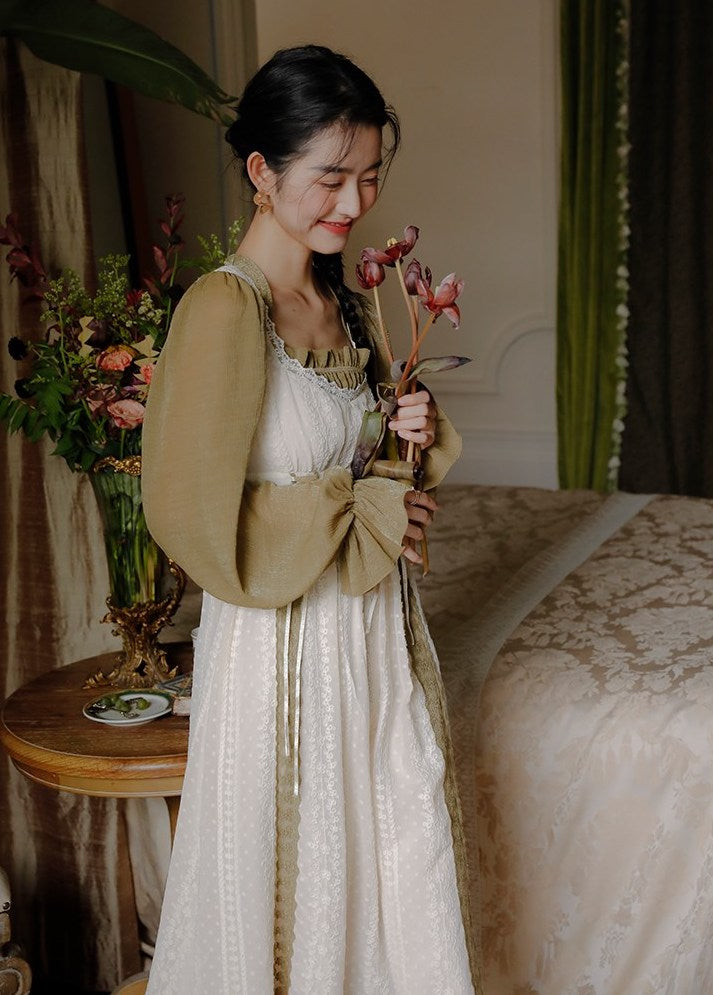 Fair Maiden Dress (Olive/Cream)
