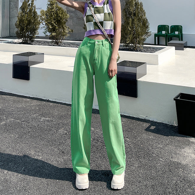 Color Pop Straight Leg Jeans (4 Colors)