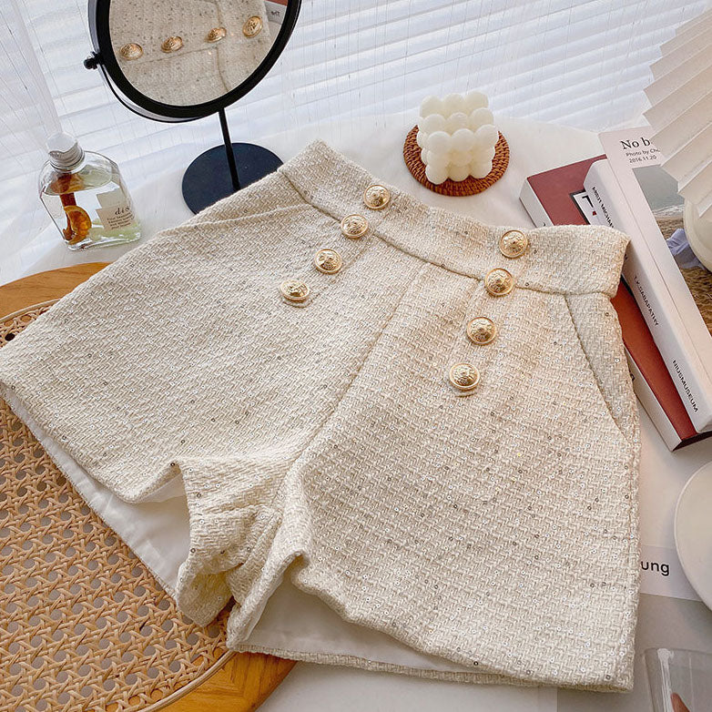 Tailored Tweed Sequin Shorts (2 Colors)