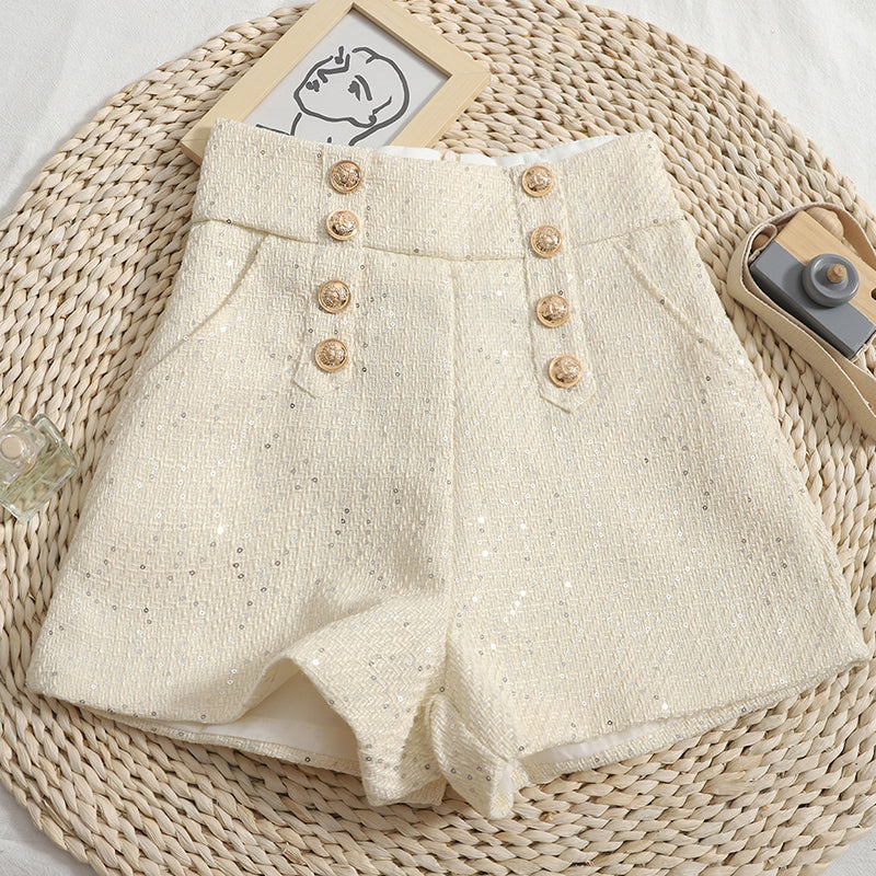 Tailored Tweed Sequin Shorts (2 Colors)