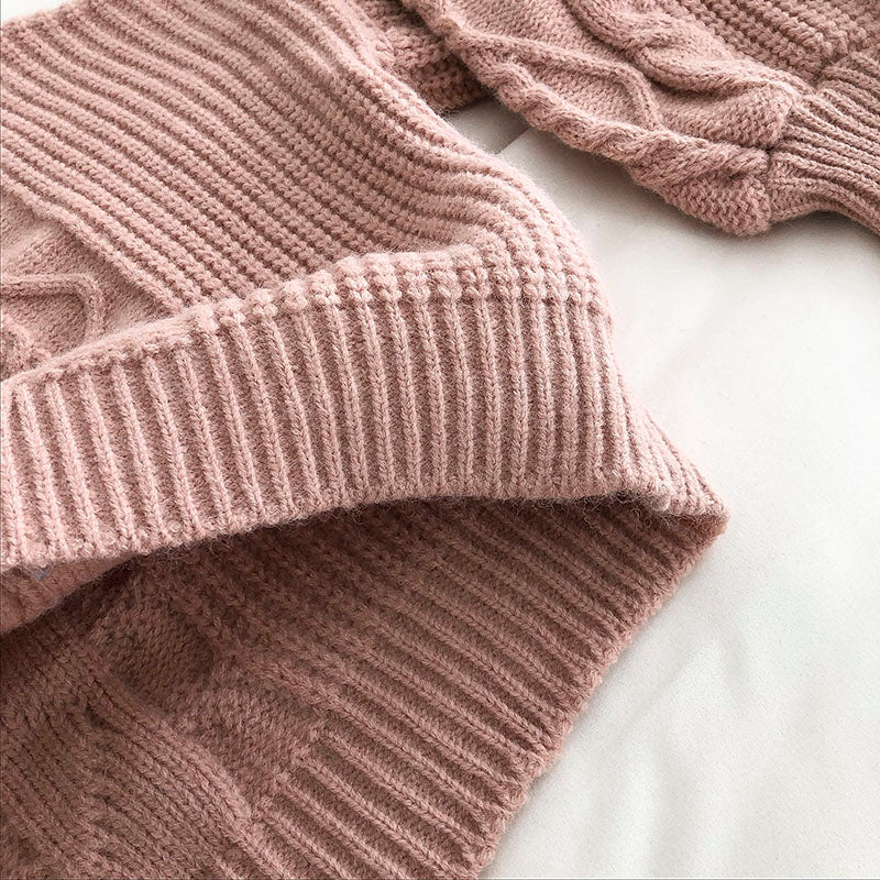 Cropped Cable Knit Cardigan (6 Colors)