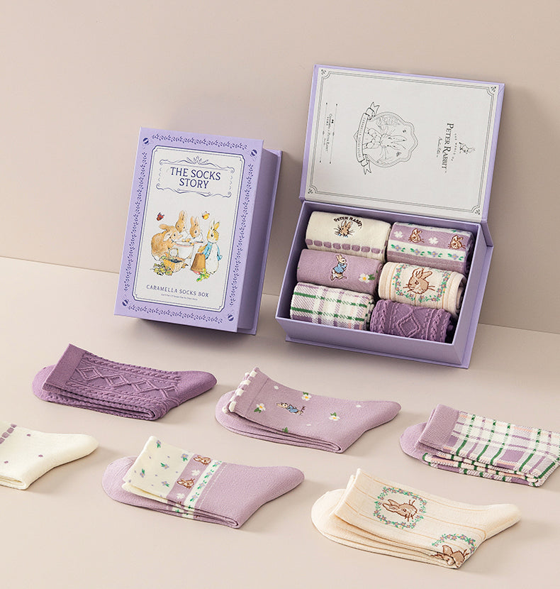 Peter Rabbit Socks Gift Box (Purple)