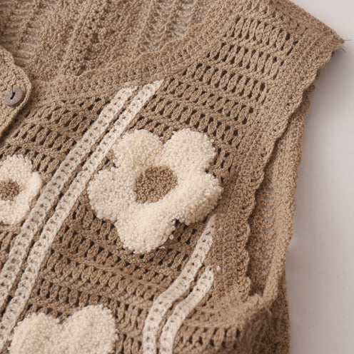 Daisy Crochet Vest (4 Colors)