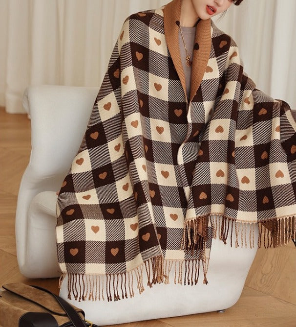 Heart Checkerboard Scarf (2 Colors)