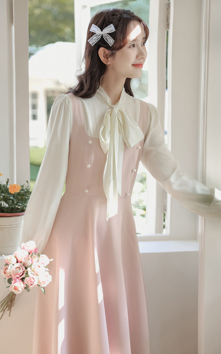 Missy Tie Neck Midi Dress (2 Colors)