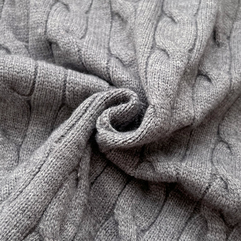 Cherry Polo Cable Knit Sweater (2 Colors)