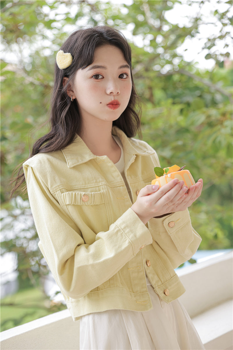 Sunny Days Denim Jacket (Yellow)
