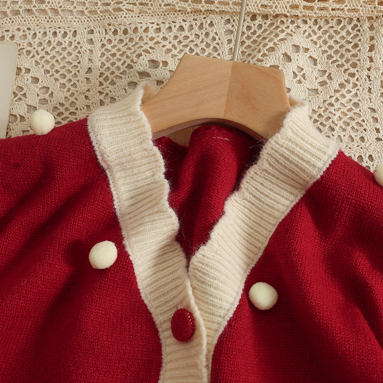 Little Pom Pom Cardigan (4 Colors)