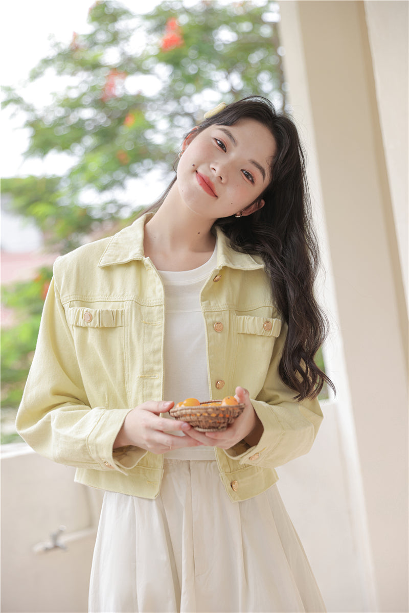 Sunny Days Denim Jacket (Yellow)