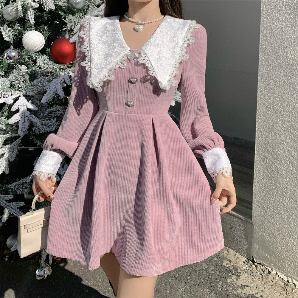 Sweet Love Peter Pan Knit Dress (3 Colors)