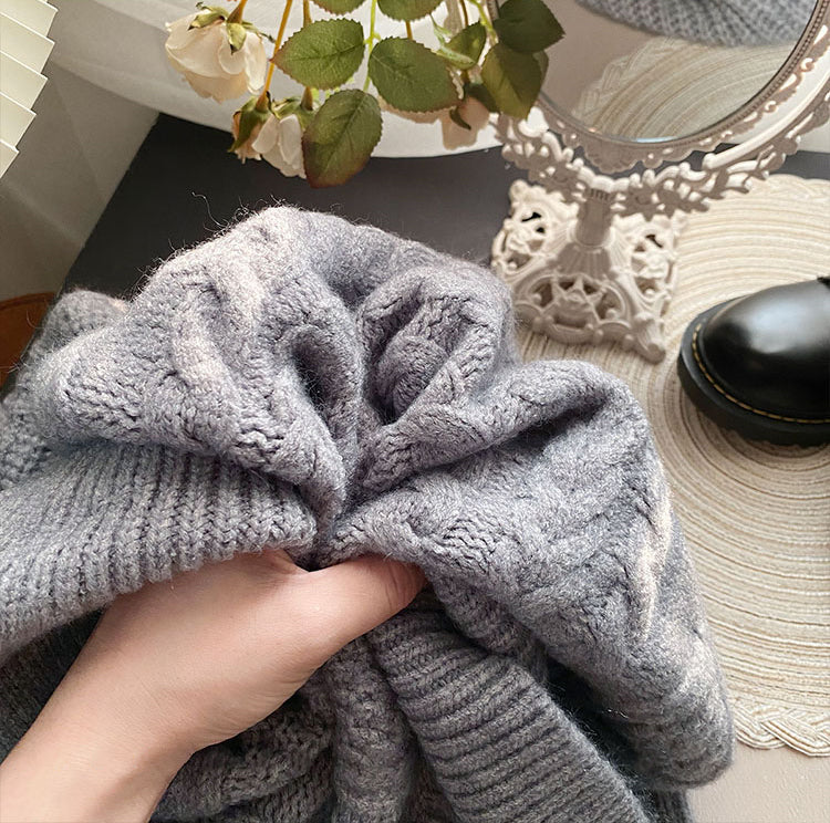 Cable Knit Turtleneck Sweater (5 Colors)