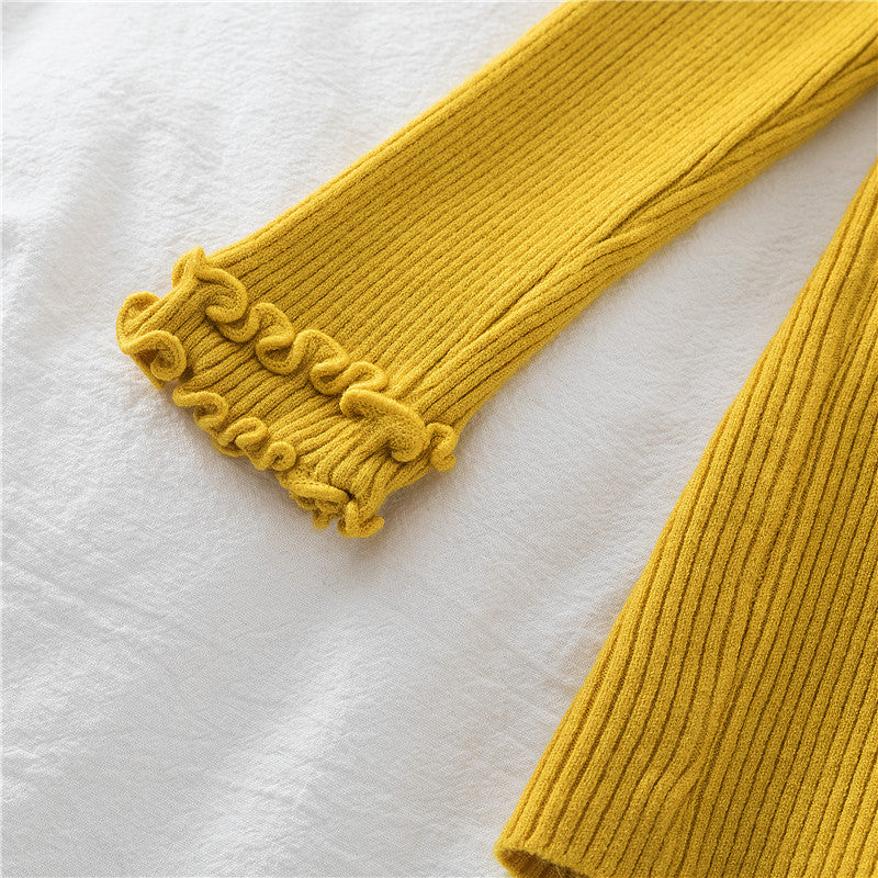 Basic Frilly Mock Neck Sweater (17 Colors)