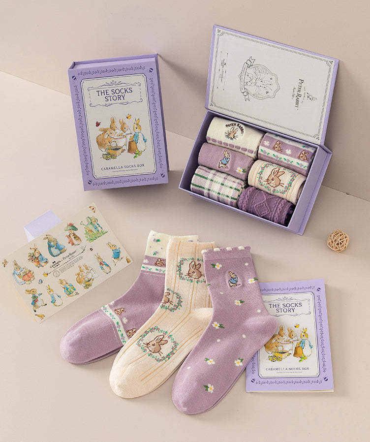 Peter Rabbit Socks Gift Box (Purple)