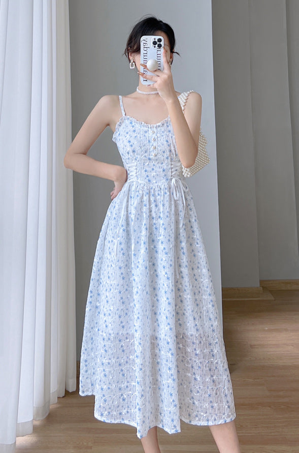Spring Florals Lace Up Cami Dress (3 Colors)