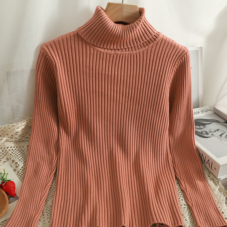 Chunky Ribbed Turtleneck Sweater (15 Colors)