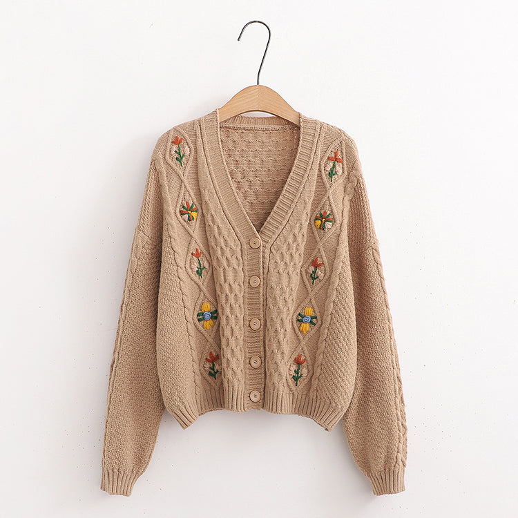 Fall Florals Embroidered Cardigan (3 Colors)