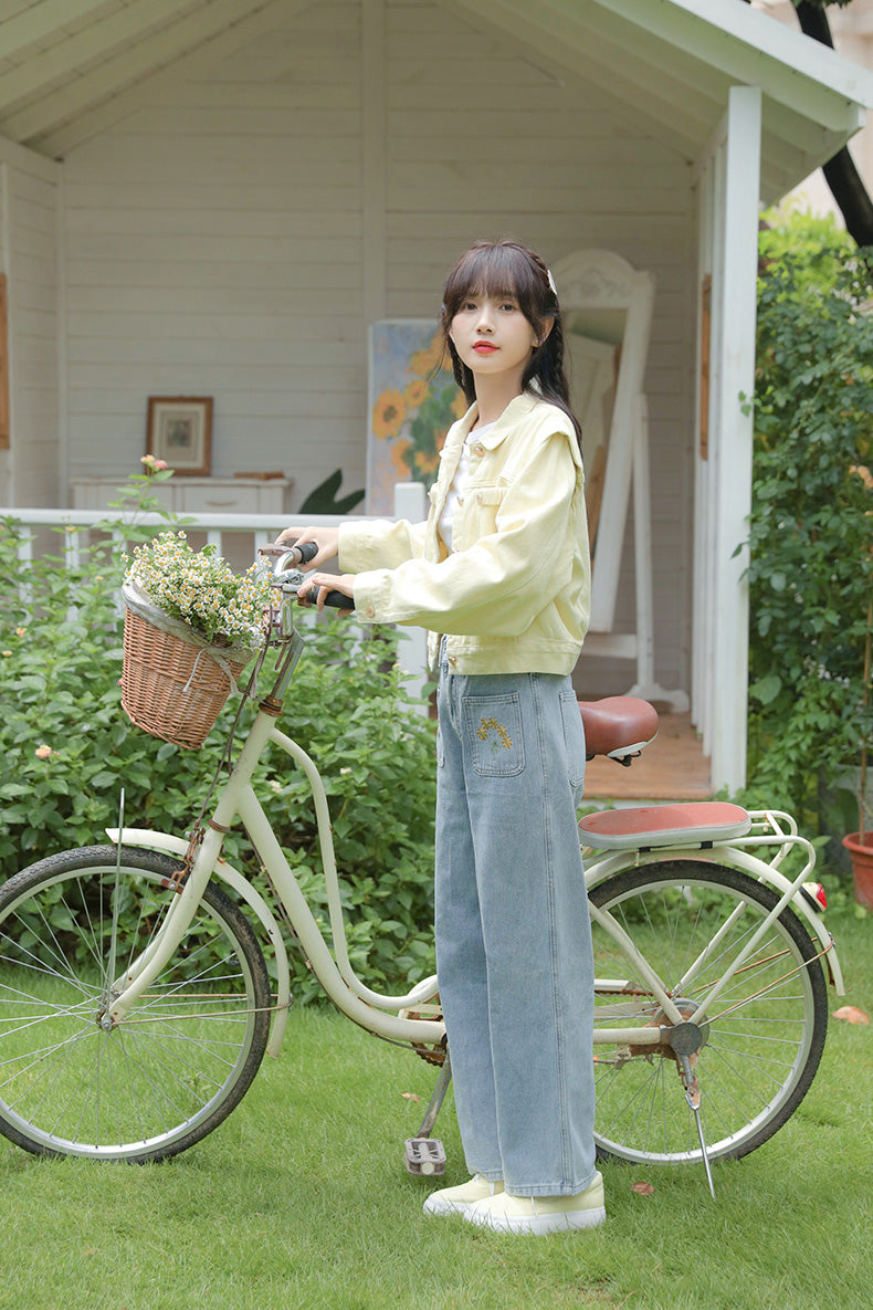 Sunny Days Denim Jacket (Yellow)