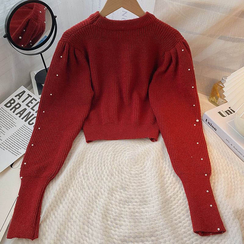 Pearl Cropped Sweater (3 Colors)