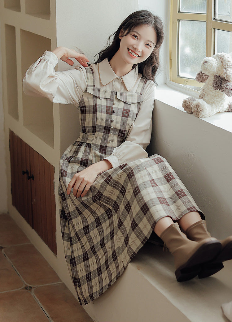 Plaid Cami Swing Dress (2 Colors)