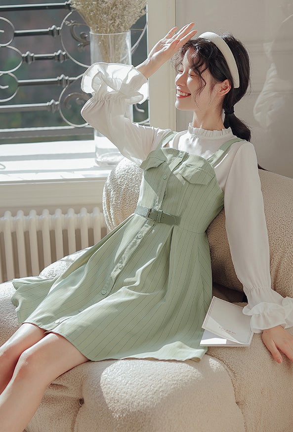 Button Up Stripe Mini Dress (3 Colors)