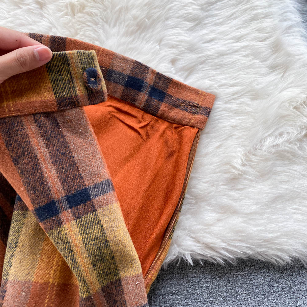 Pumpkin Spice Sweater & Skirt Set (Orange)