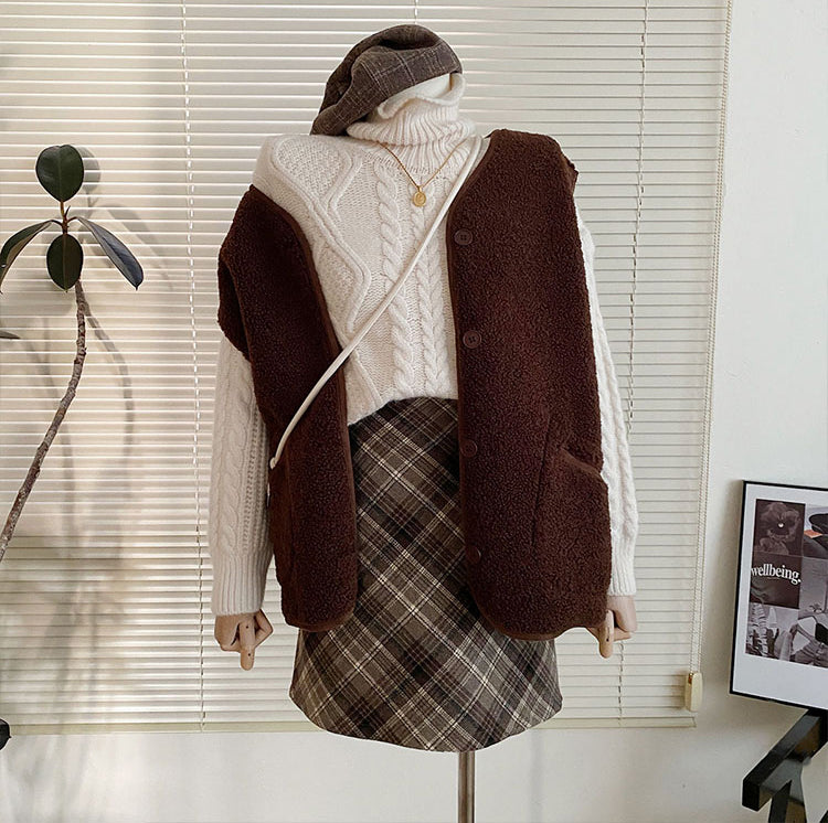 Cable Knit Turtleneck Sweater (5 Colors)