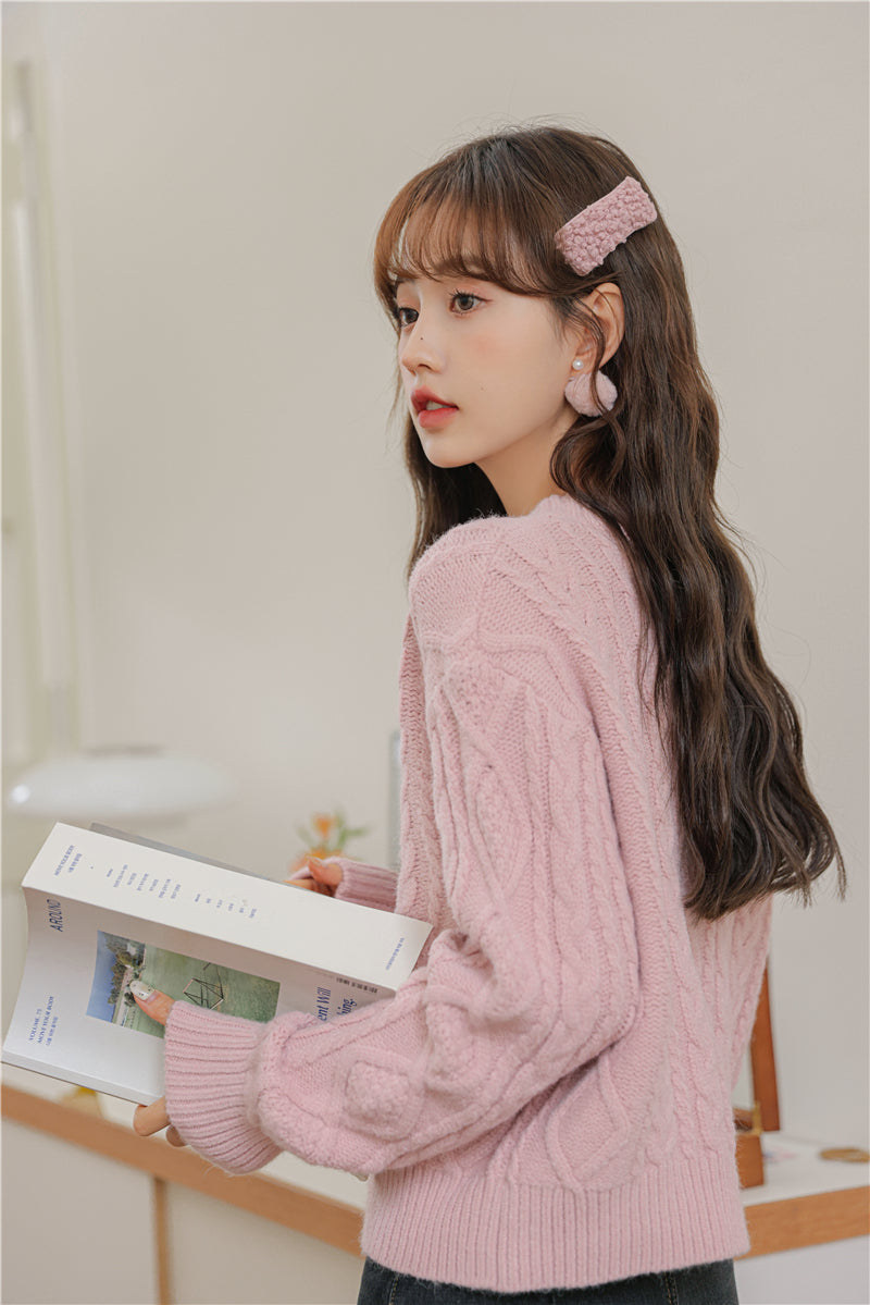 Basic Cable Knit Sweater (6 Colors)